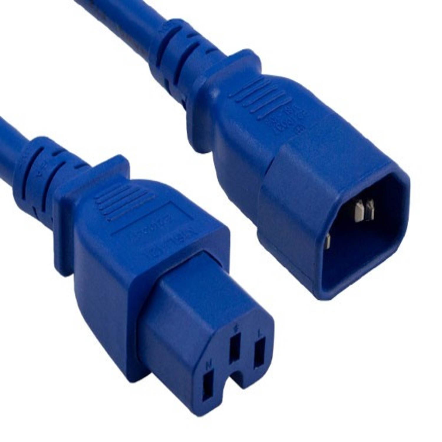 SANOXY Cables and Adapters; 8ft 14 AWG 15A 250V Power Cord (IEC320 C14 to IEC320 C15), Blue