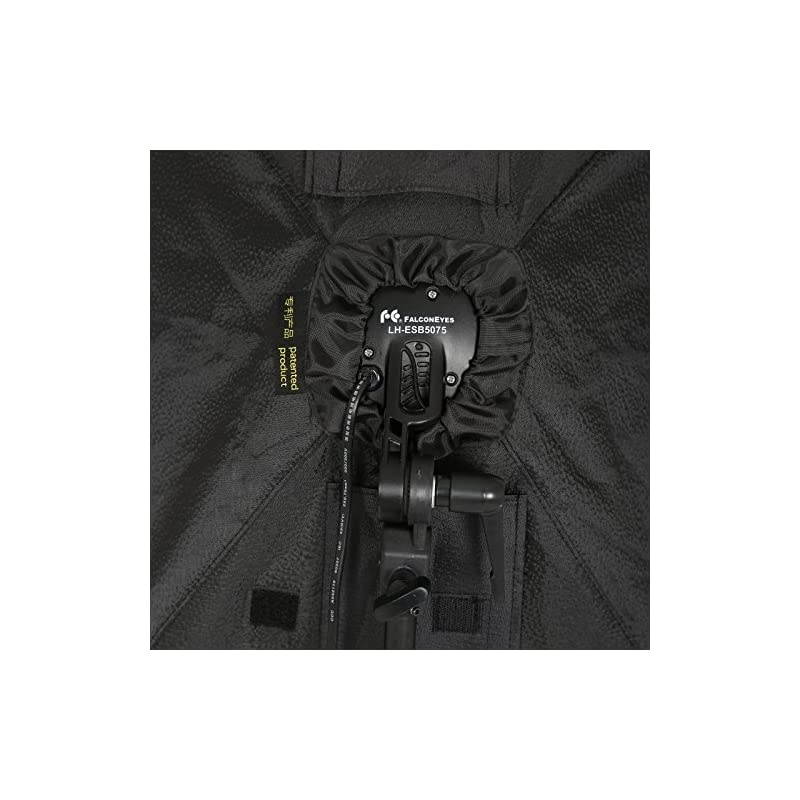 Foldable Flash Diffuser Softbox Kit 24 inches x24 inches60x60cm with Opening Window and Power Cable Including Flash Stand and 4 x LED Bulb