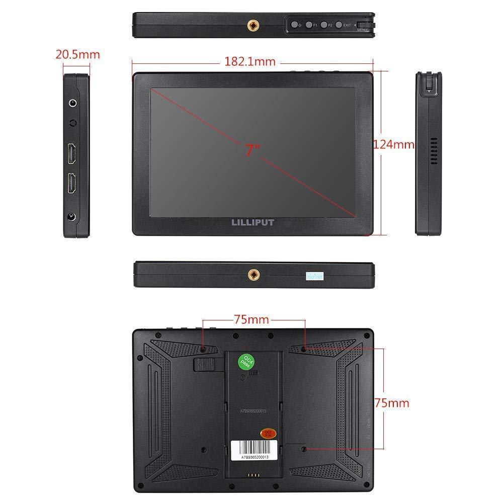 Lilliput A7S 7" 1920x1200 IPS Screen Camera Field Monitor 4K 1.4 HDMI Input output Video For DSLR Mirrorless Camera SONY A7S II A6500 Panasonic GH5 Canon 5D Mark IV by LILLIPUT OFFICIAL SELLER VIVITEQ