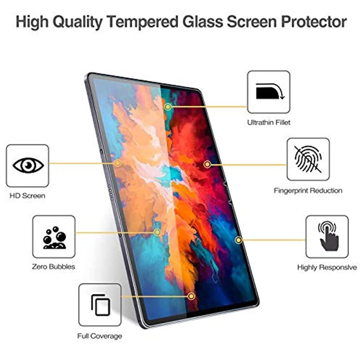 [2 Pack] ProCase Lenovo Tab P11 Pro 11.5 inch 2020 Screen Protector Bundle with ProCase Lenovo Tab P11 Pro Case 11.5 inch 2020