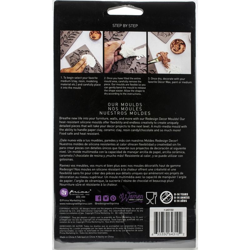 Prima Marketing Re-Design Mould 5"X8"X8mm-Forest Flora