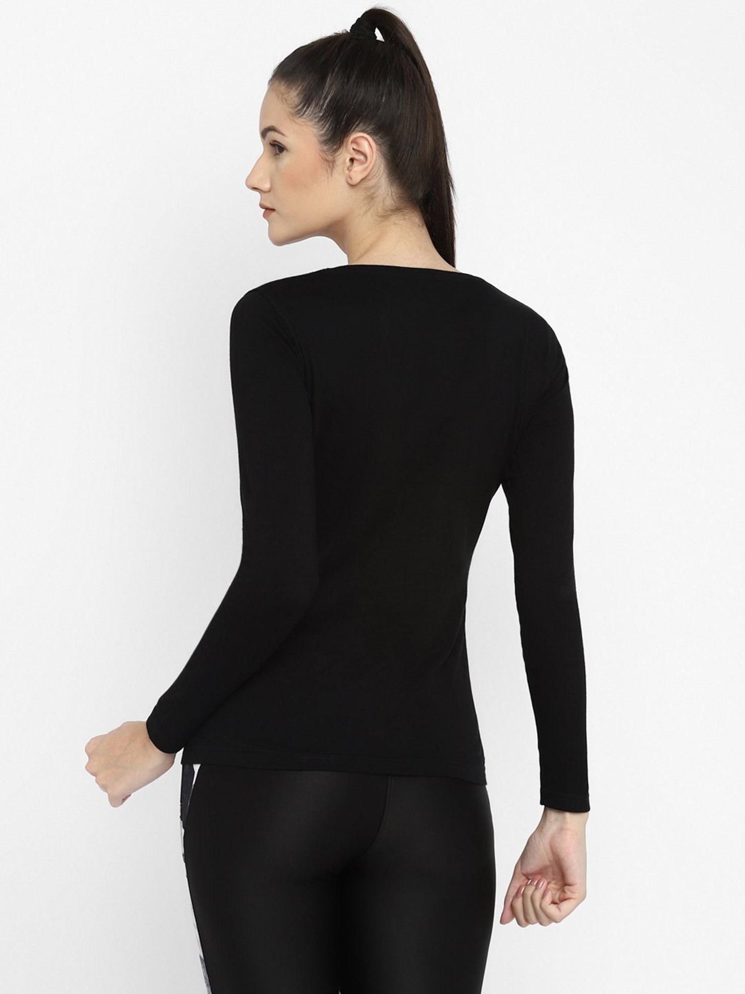 Appulse Black Printed Slim Fit Cotton T-Shirt