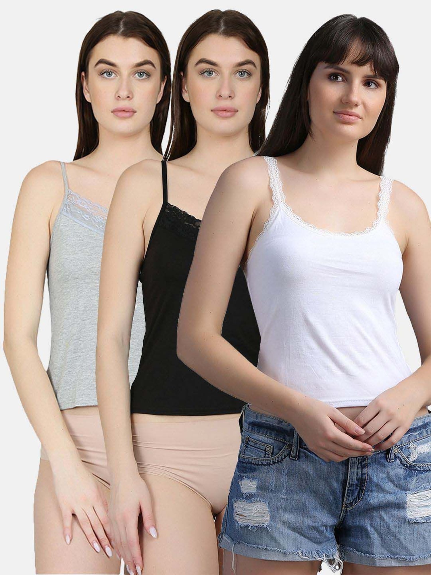 Enamor White Non-Padded Camisole