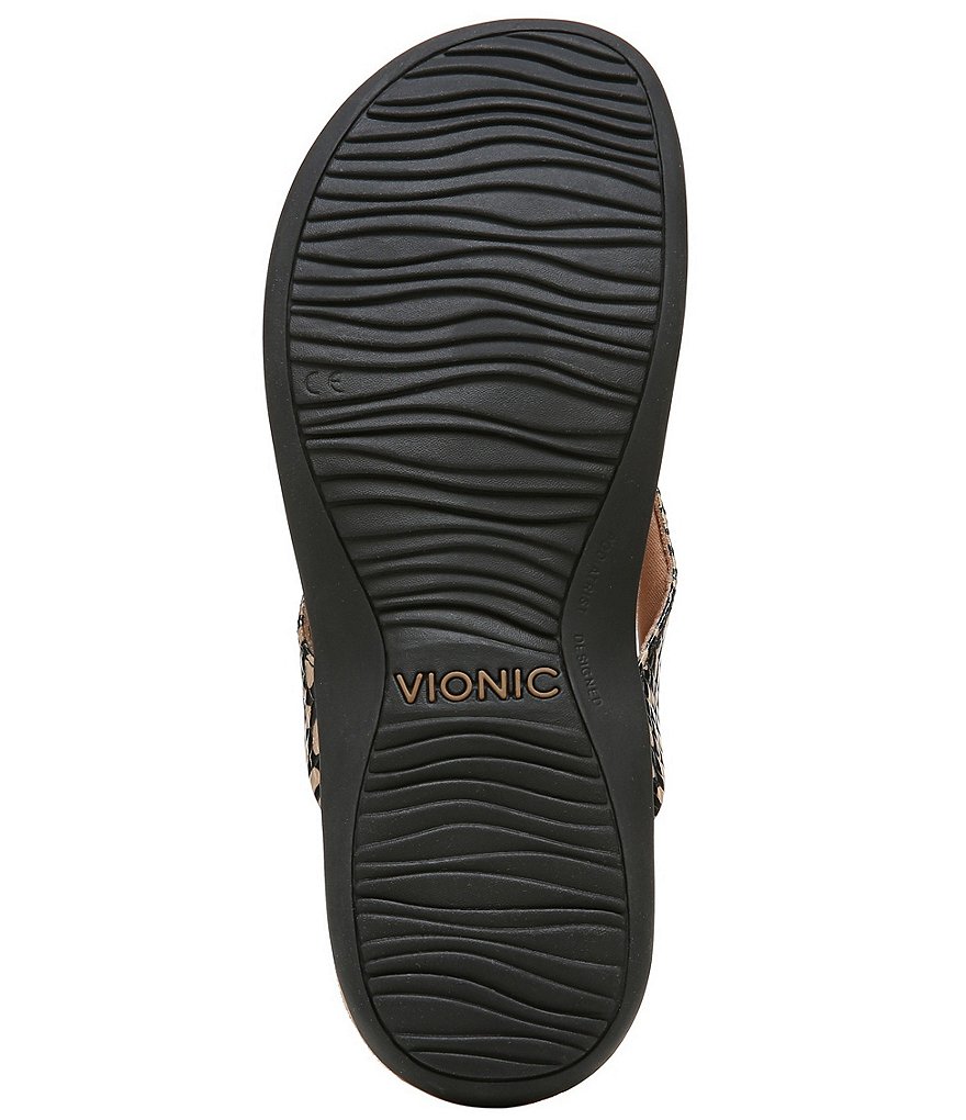 Vionic Dillon Spots Print Leather Flip Flops