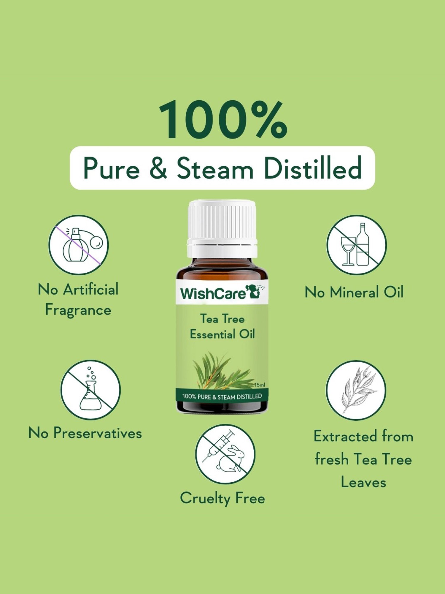 Wishcare Tea Tree Essential Oil - 15 ml