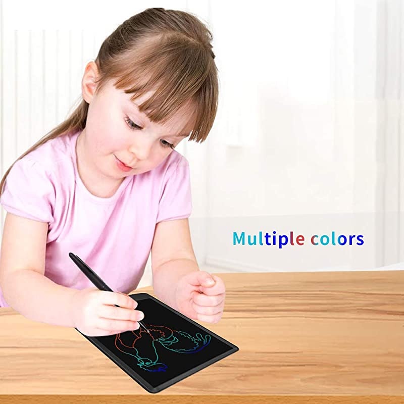 LCD Writing Tablets for Kids 10 inch Colorful Screen Electronic Drawing Pads Writing Board Drawing Tablet Doodle Board Writing Tablets Black