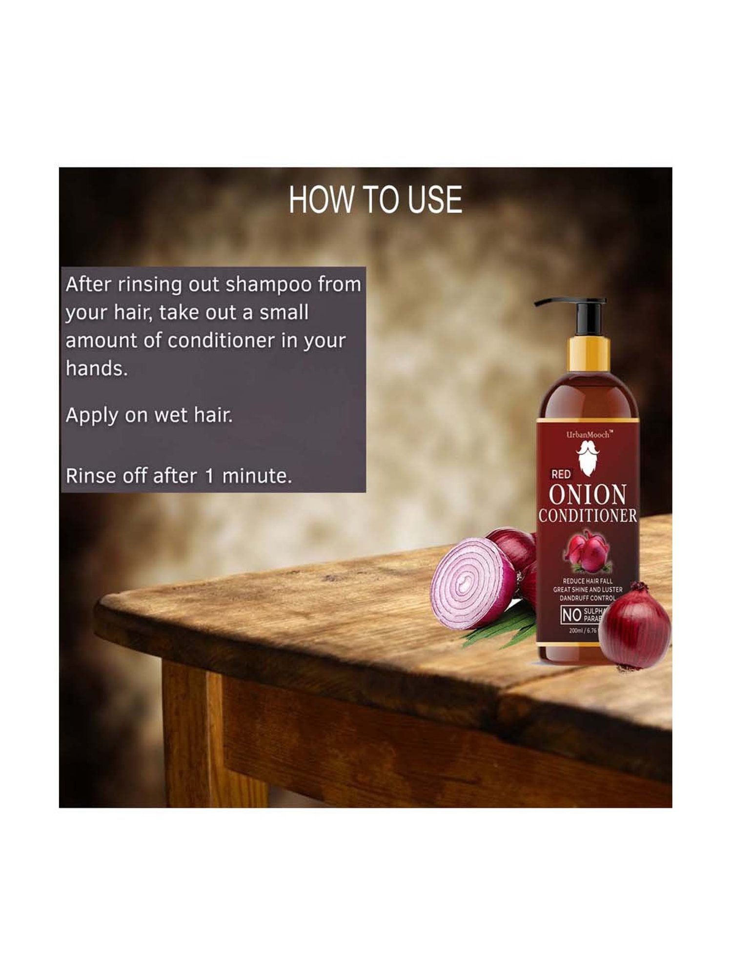 UrbanMooch Onion Hair Conditioner for Hair Growth & Hair Fall Control - 200 ml