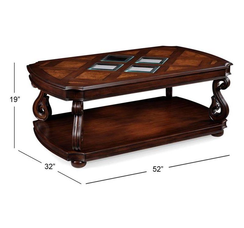 T1648-43 Harcourt Cherry Finish Wood Rectangular Cocktail Table - Magnussen Home Furnishings