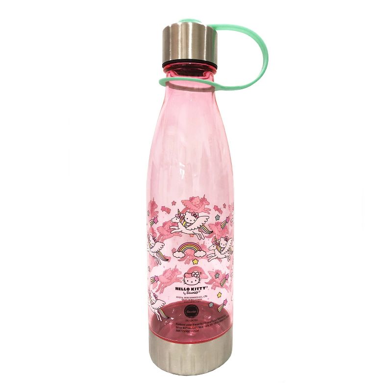 Hello Kitty 20oz Plastic Unicorn Tritan Water Bottle - Silver Buffalo