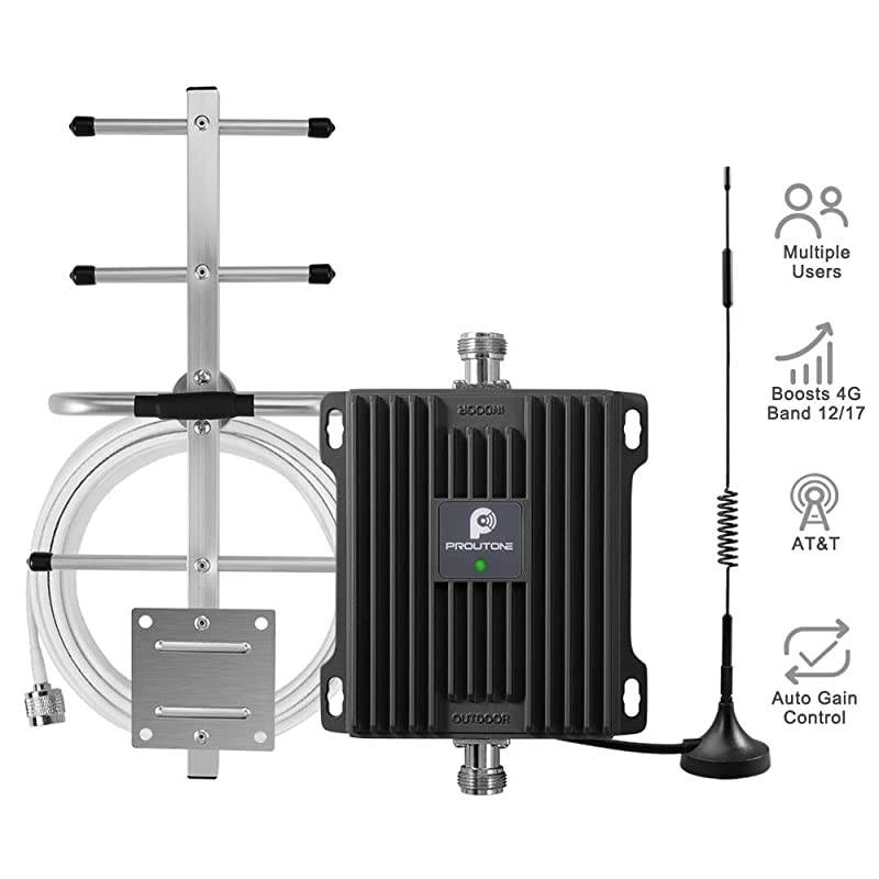 Signal Booster for House/RV - Verizon, AT&T, T-Mobile Booster for Phone | Band 12 13 17 Signal Repeater - Boost 4G LTE HD Voice & Data ular Booster - Covers Up to 4500 sq ft Area