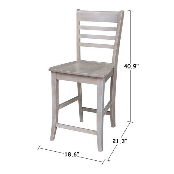 International Concepts S09-3102 Cosmo Ladderback Counterheight Stool - 24 in. Seat Height
