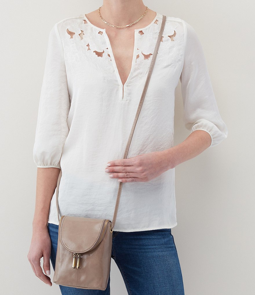 HOBO Fern Leather Zip Crossbody Bag