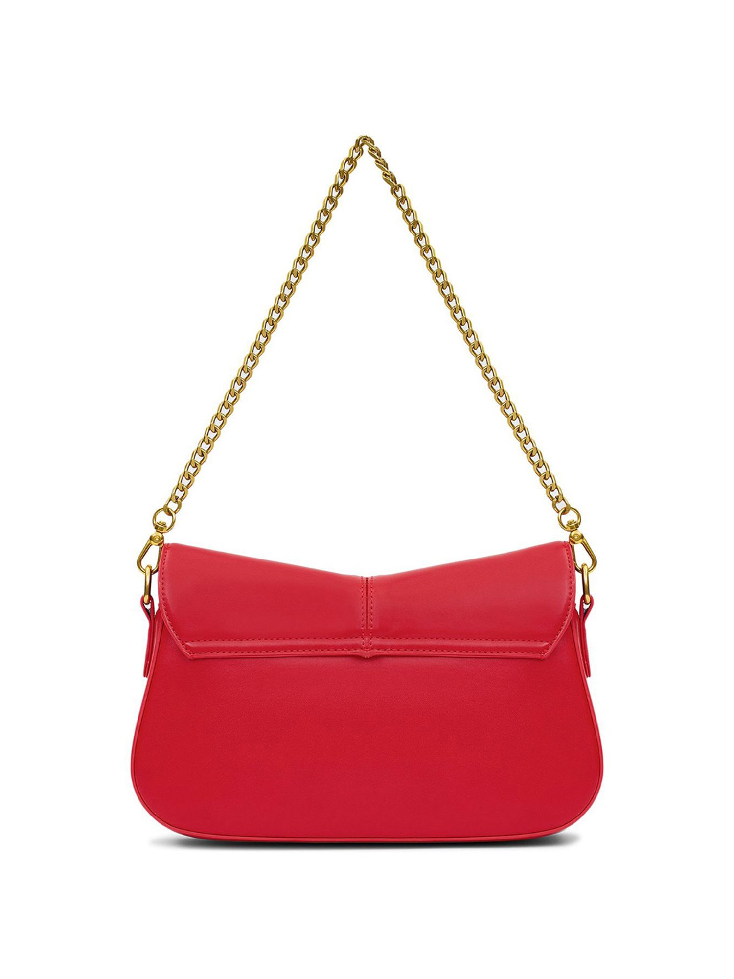 Miraggio Date Red Faux Leather Solid Shoulder Handbag