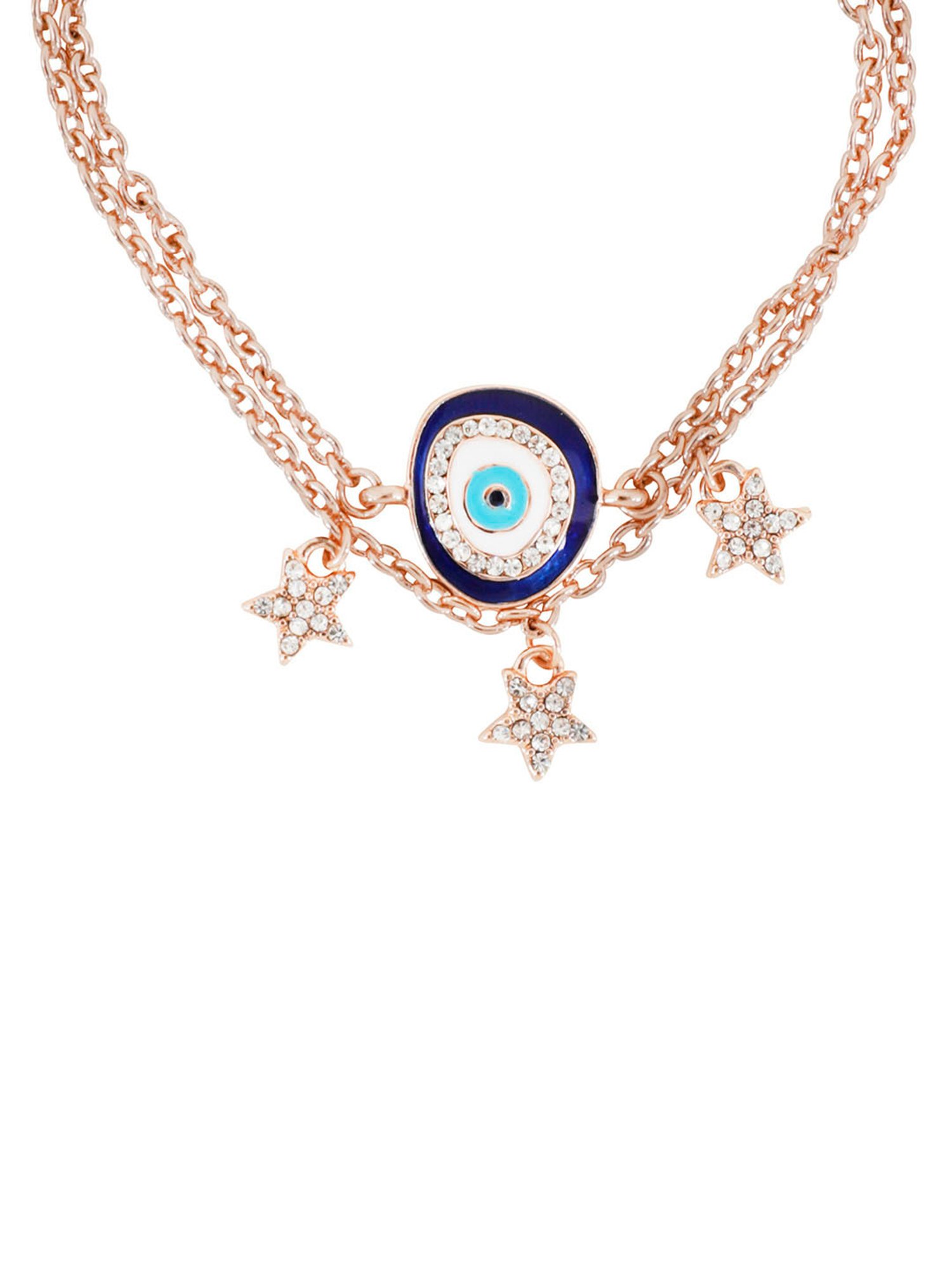 Joker & Witch Iris Blue Evil Eye Charms Bracelet