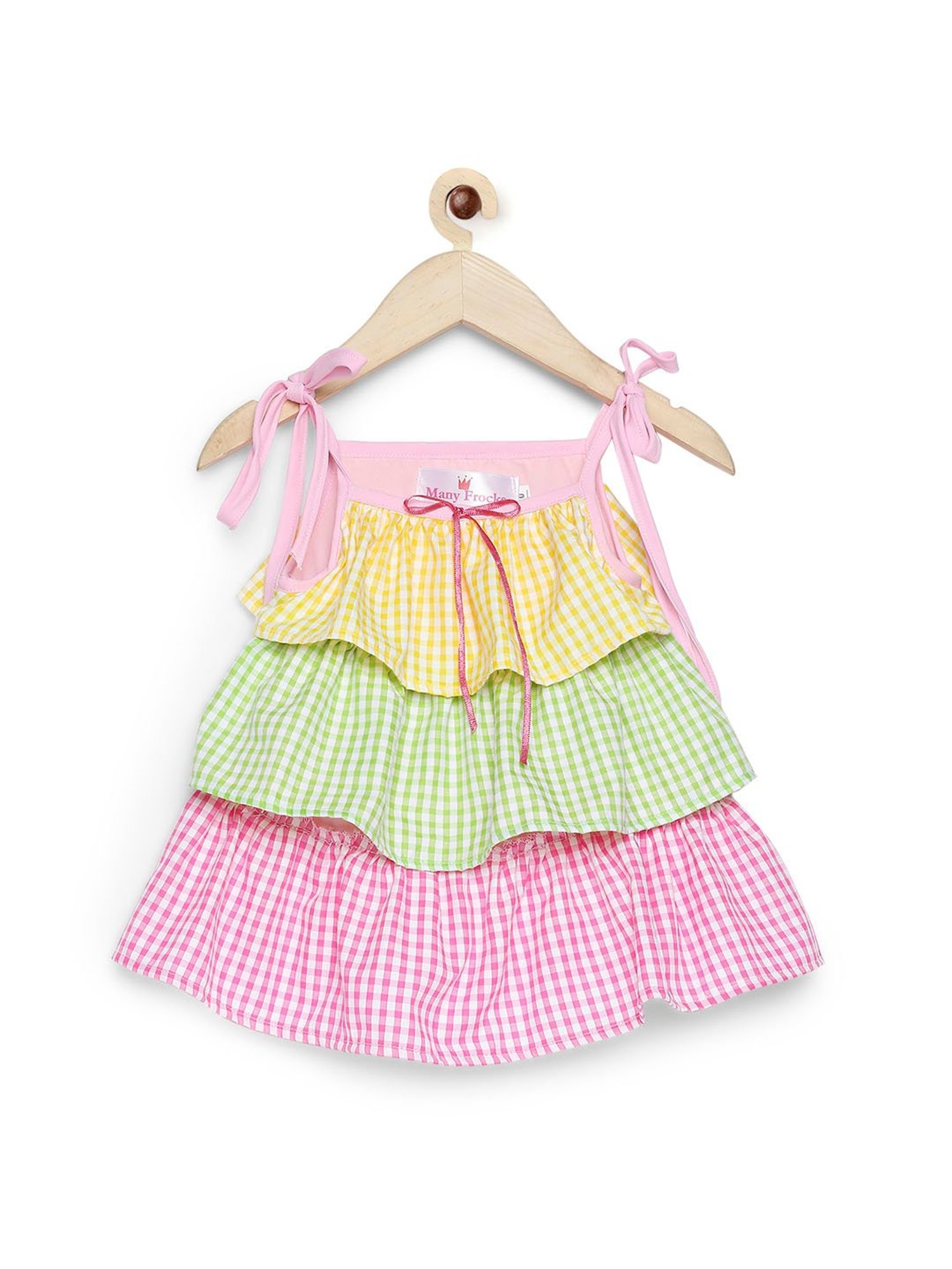 Many Frocks Kids Multicolor Checks Dress