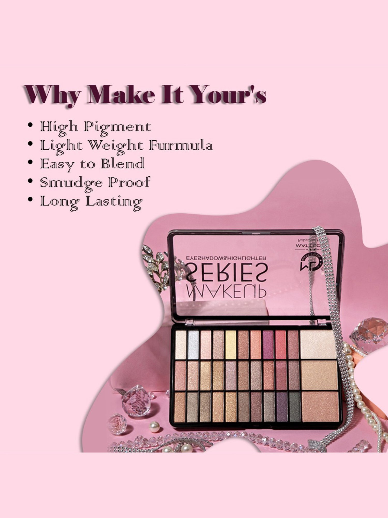 Matt Look Makeup Series Eyeshadow & Highlighter 02 - 49 gm