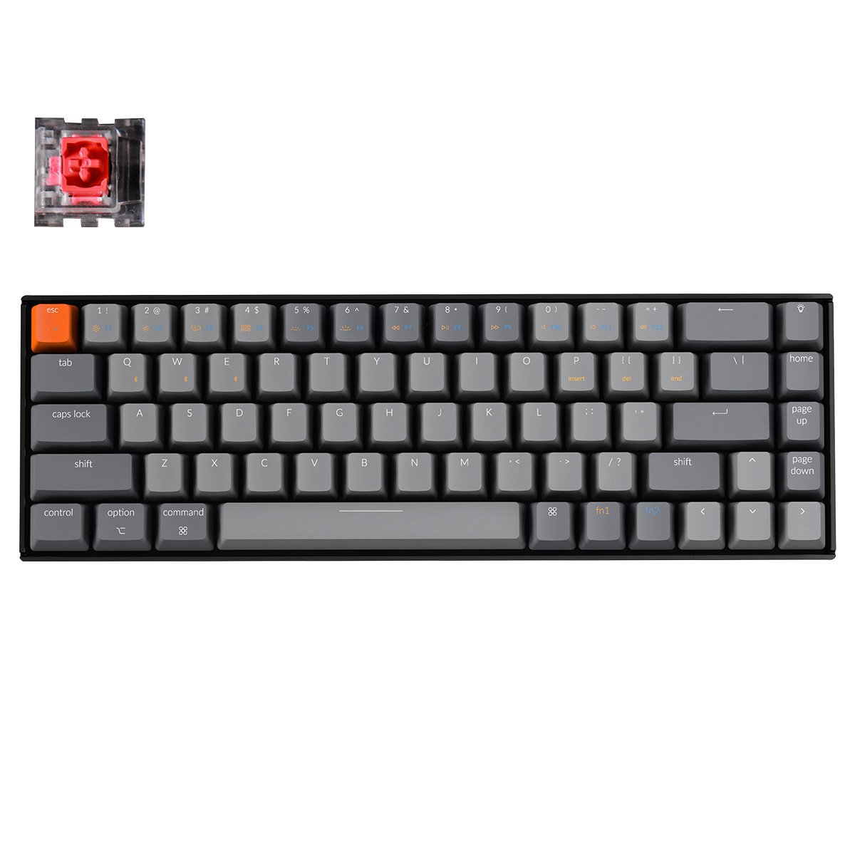Keychron K4 Wireless Bluetooth/USB Wired Gaming Mechanical Keyboard, Compact 100 Keys RGB LED Backlit Gateron Red Switch N-Key Rollover, Aluminum Frame for Mac Windows