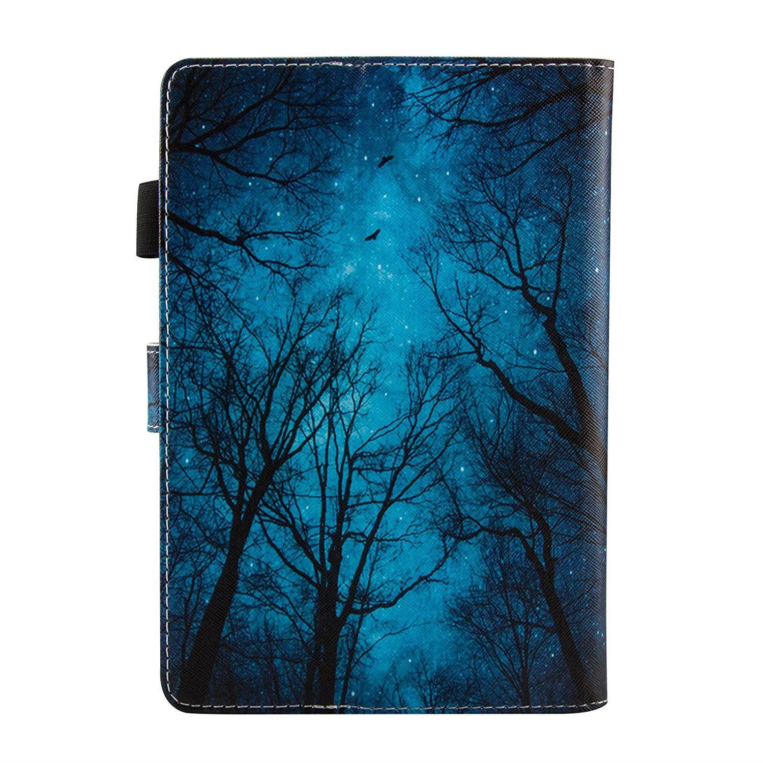 9.5-10.5 inch Universal Case, Dteck Slim Light PU Leather Protective Case with [Card Slots] Pretty Cute Cartoon Folio Flip Stand Wallet Case Cover for All 9.5-10.5 inch Tablet,Green Forest