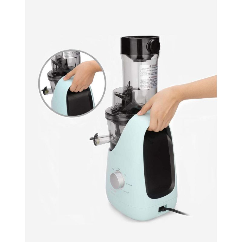 Comfee' BPA Free Masticating Juicer Extractor Food Processor w/ Ice Cream Maker Function, Mint Green