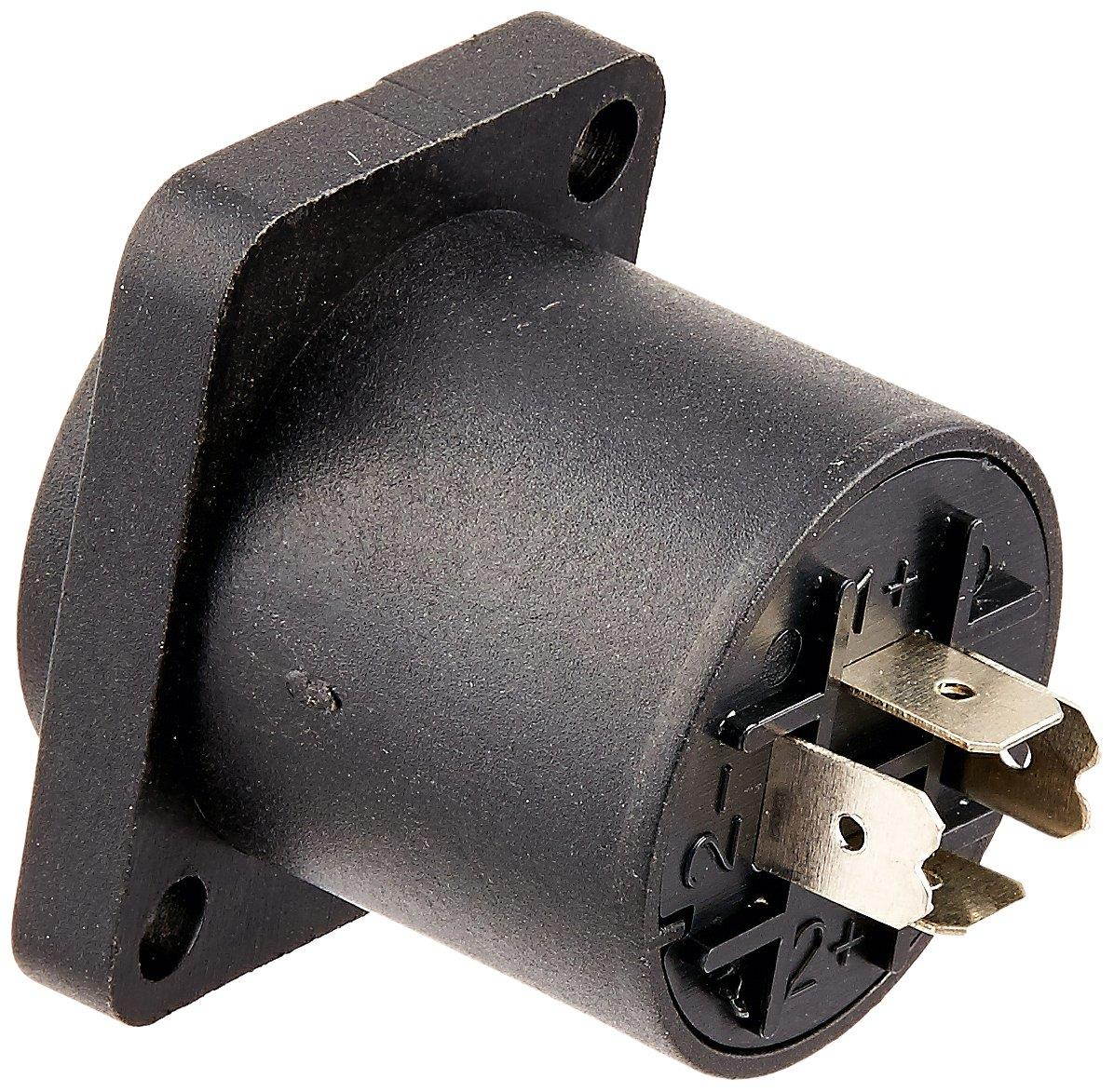 Seismic Audio SAPT240 4 Pole SpeakOn Panel Mount Connector and Fits Series D Pattern Holes Pro Audio, Black