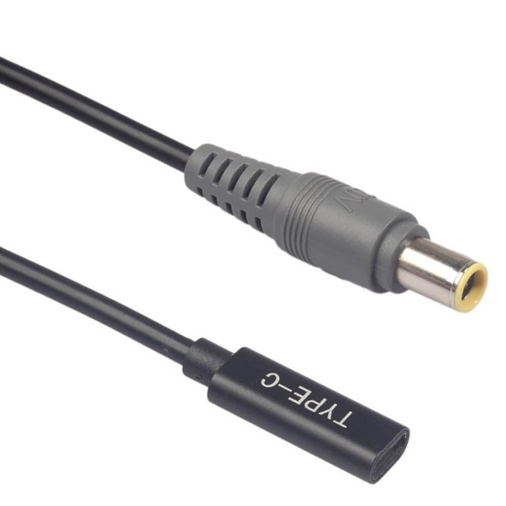 Laptop DC Power Supply Adapter Cable Cord USB 3.1 Type C PD Female to 7.9x5.5mm  Male Plug Converter for Lenovo 65W or below laptops