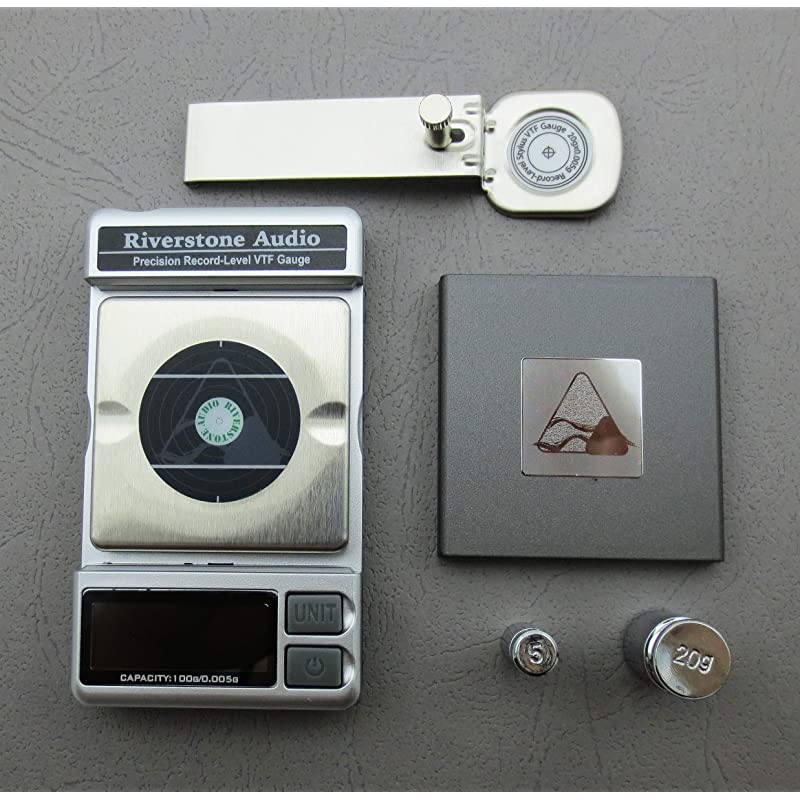 RecordLevel Turntable Stylus Tracking Force GaugeScale 0005g Resolution Measures VTF at Correct LP Record Level Height 2 mm to 3 mm Color Silver