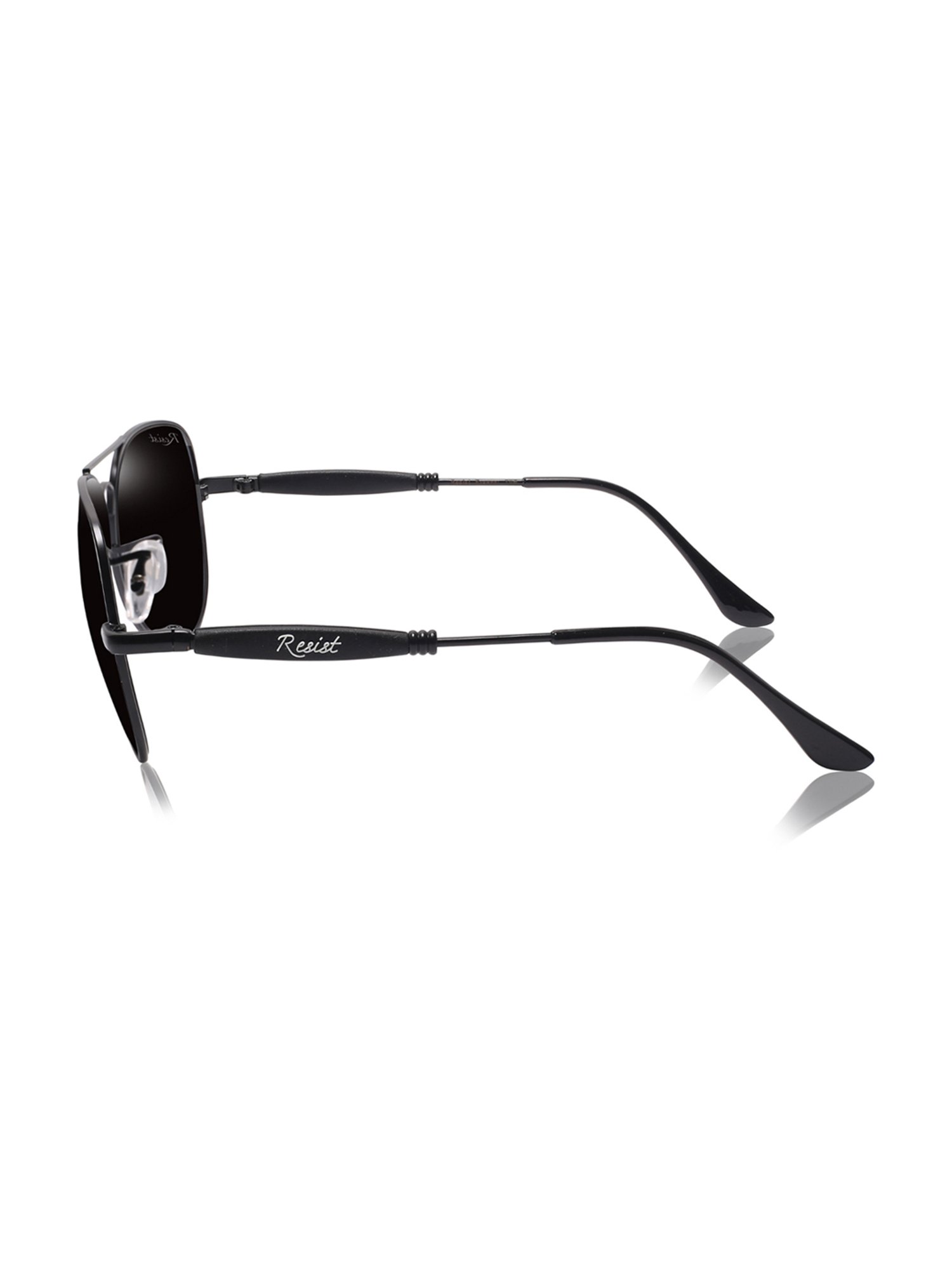 Resist Eyewear Black Aviator UV Protection Unisex Sunglasses