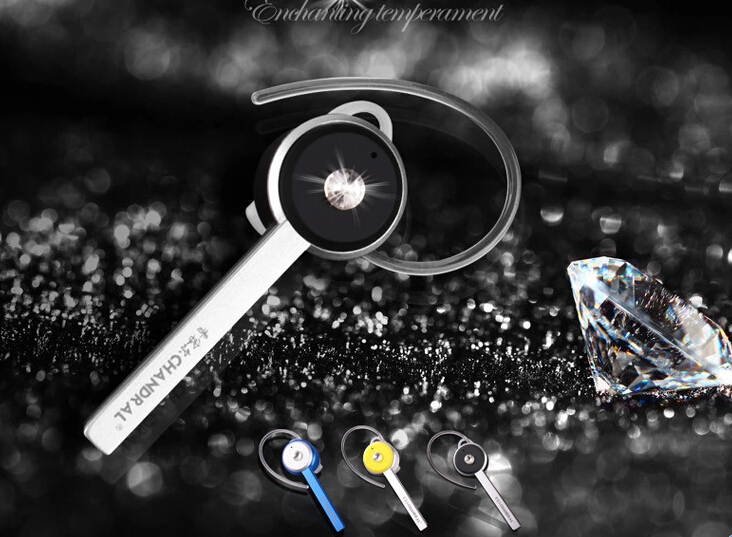 Chandral Stereo Headphone Wireless Bluetooth Headset In-Ear Bluetooth 3.0/Earphone Always-On Multipoint diamond Nobel earphone