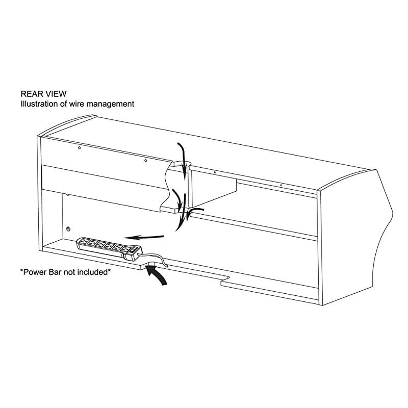 Altus Wall Mounted AudioVideo Console 485W x 1675H x 16D Black