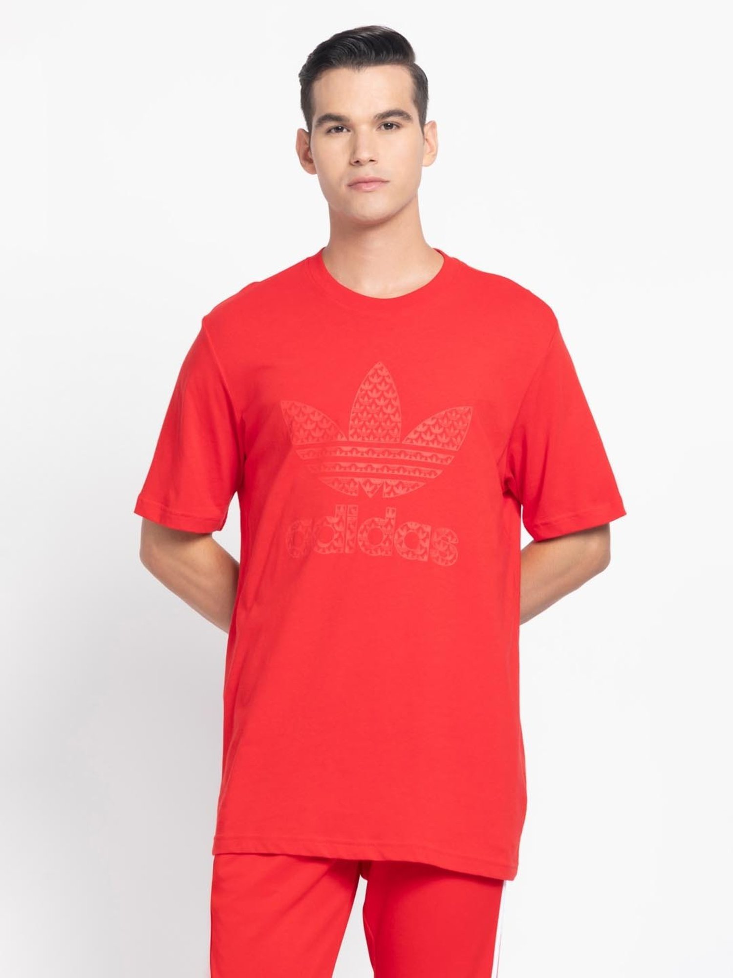 Adidas Originals Red Regular Fit T-Shirt