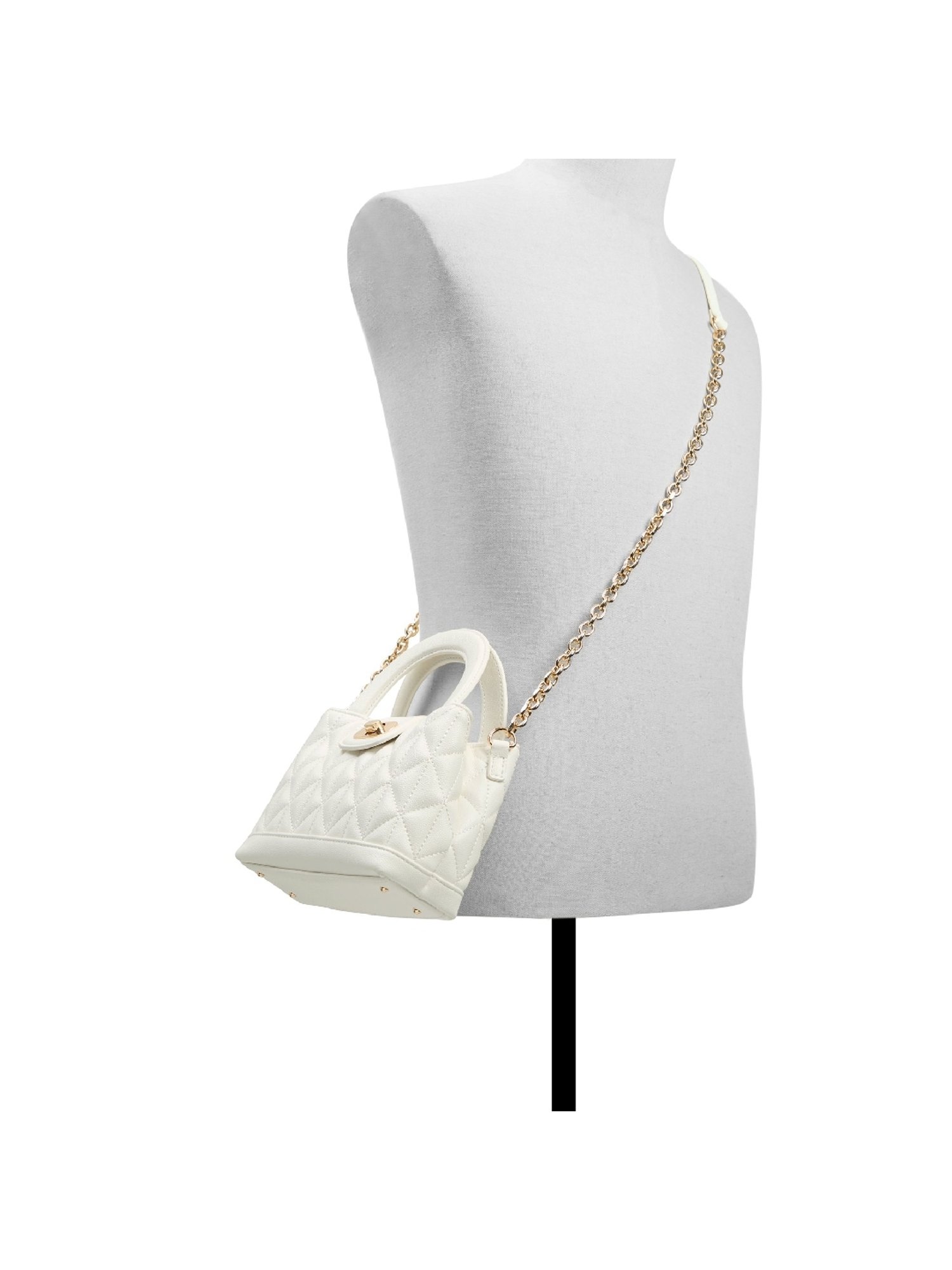 Call It Spring White Textured Small Handbag
