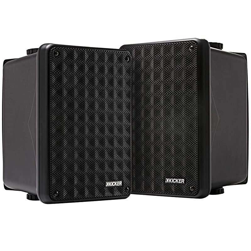 KB6 2Way Full Range Indoor Outdoor Speakers Pair | Weatherproof Speakers for Patio Sunroom Garage Poolside inHome | 65 inch woofer 2x5 inch Horn Tweeter | Quick Mounting System