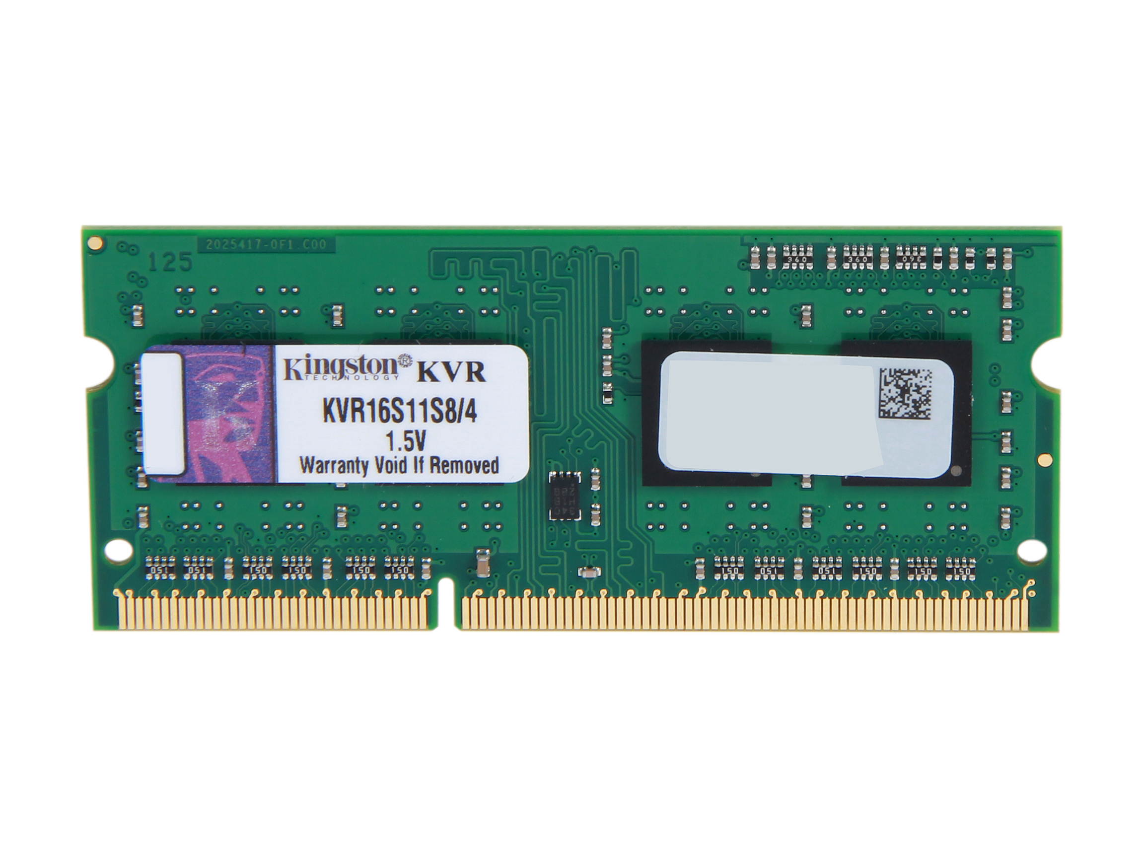 Kingston 2GB 204-Pin DDR3 SO-DIMM DDR3 1600 (PC3 12800) Laptop Memory Model KVR16S11S6/2