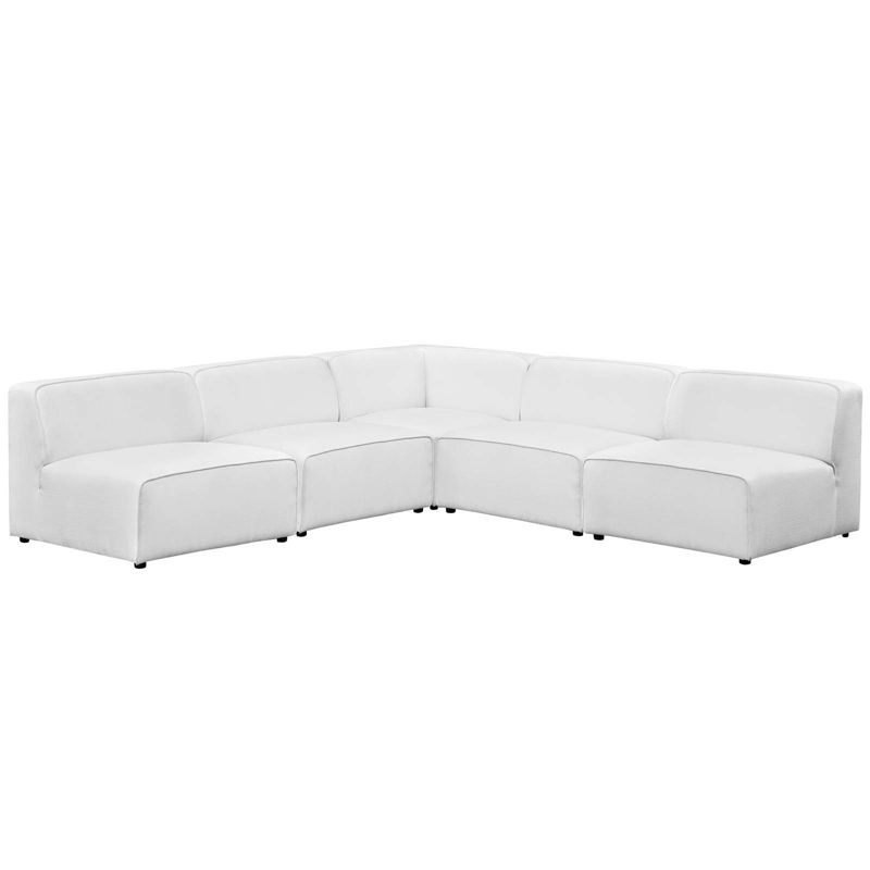 5pc French Seamed Sectional Mona Abstract Gray - Project 62™