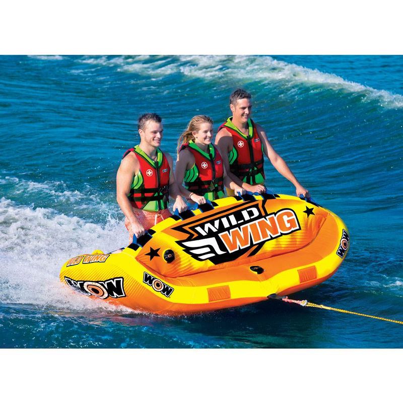 World of Watersports 18-1130 Wild Wing 2 Rider Inflatable Towable Tube, Red