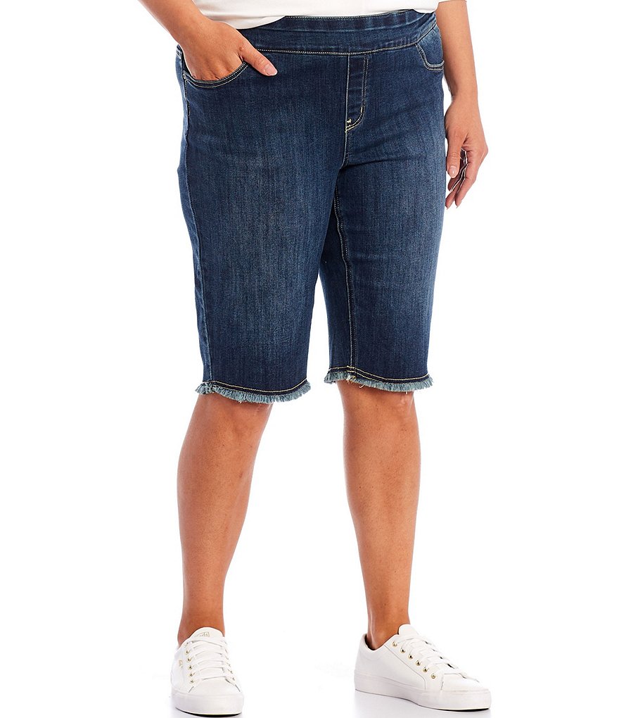 Westbound Plus Size the PARK AVE fit Indigo Skimmer Shorts