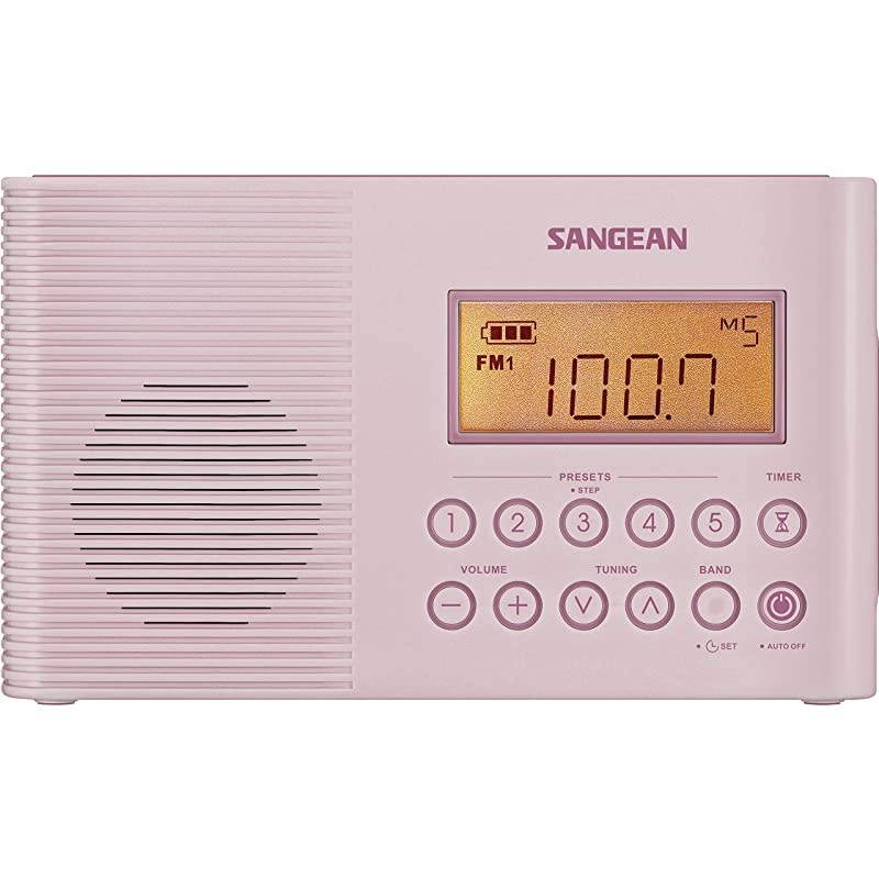 H201 Portable AMFMWeather Alert Digital Tuning Waterproof Shower Radio Pink