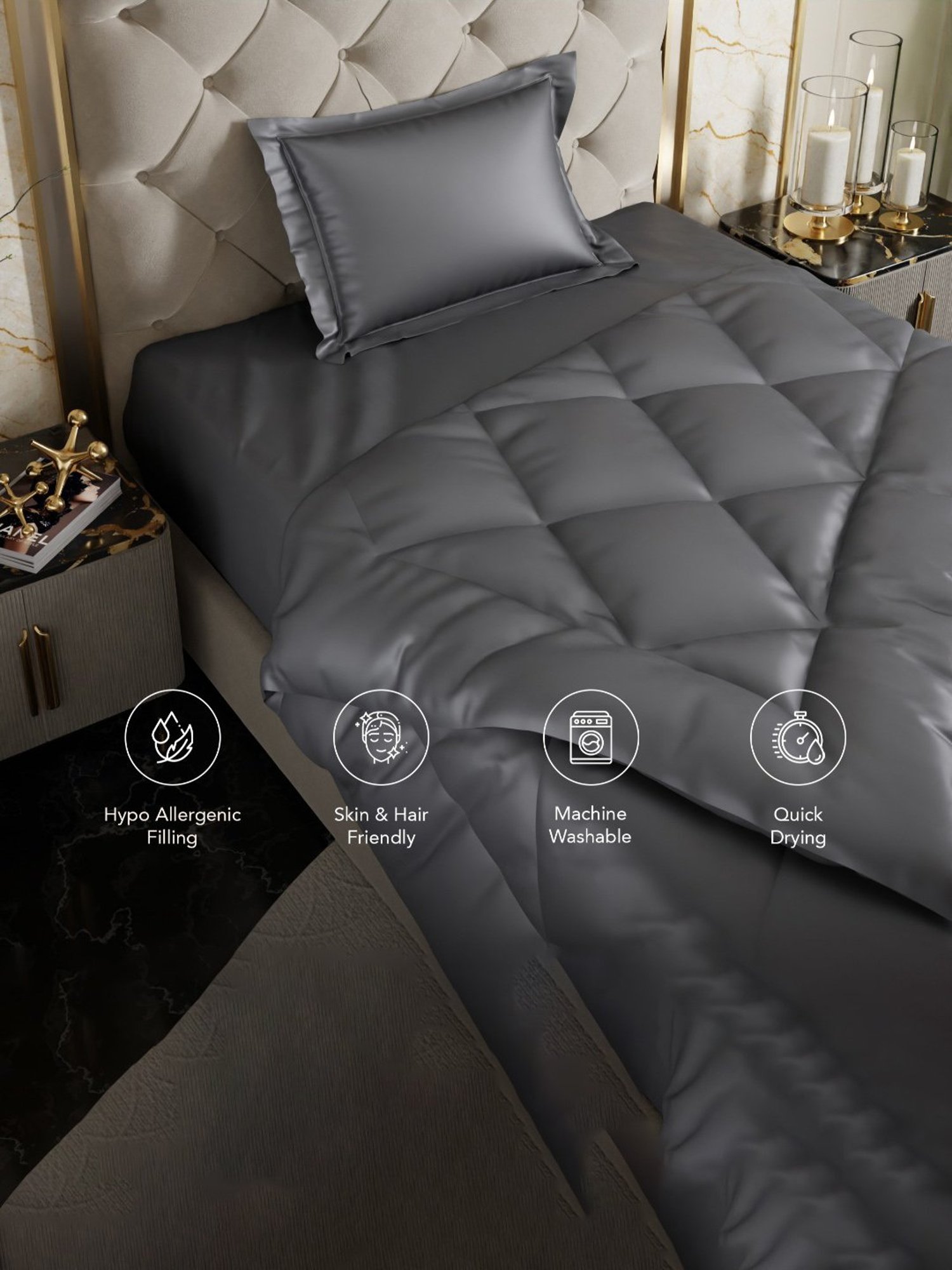 Stoa Paris Day Night Collection Twilight Embrace Polyester 150 GSM Comforter