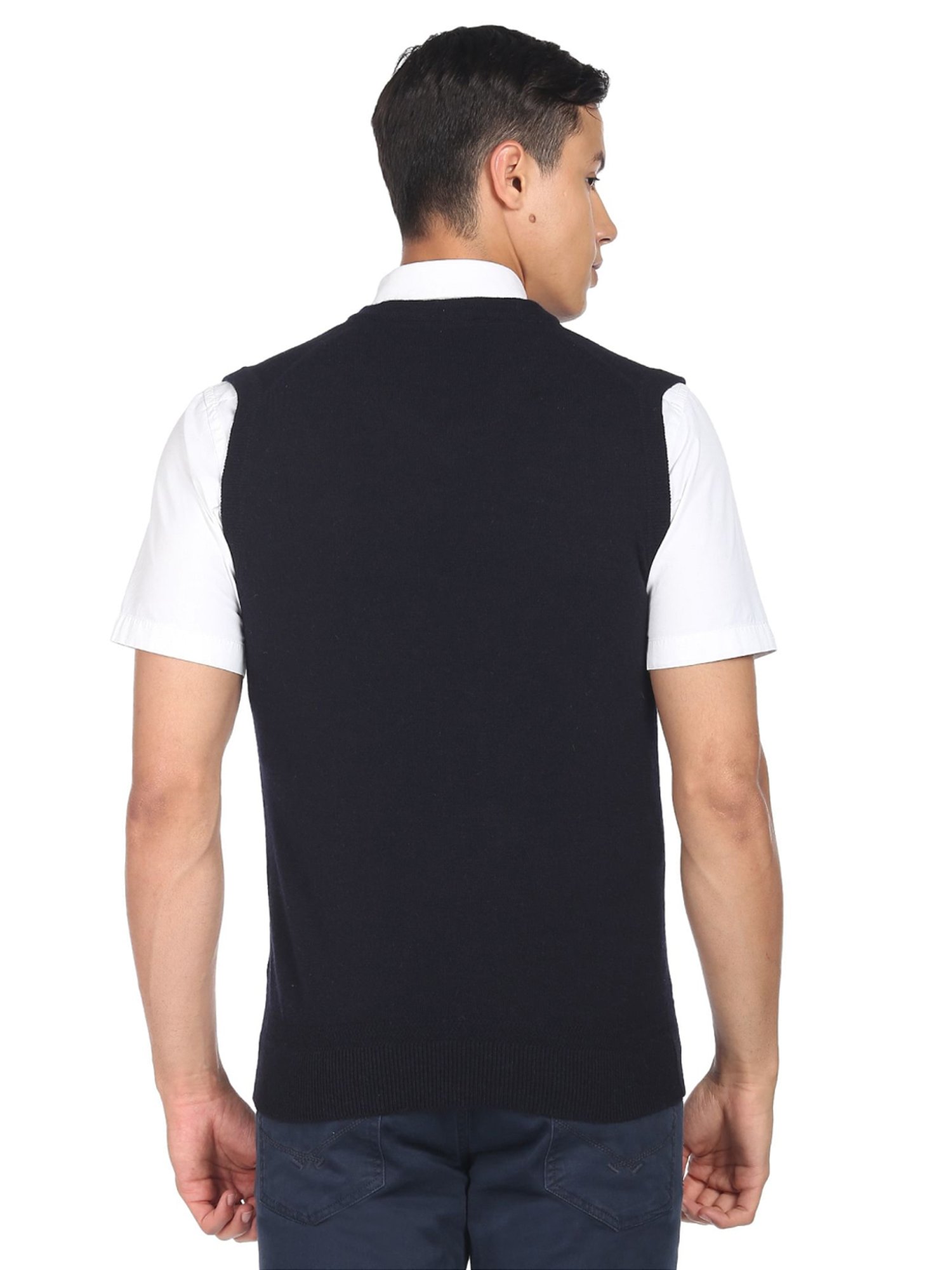 Arrow Sport Navy Regular Fit Sweater