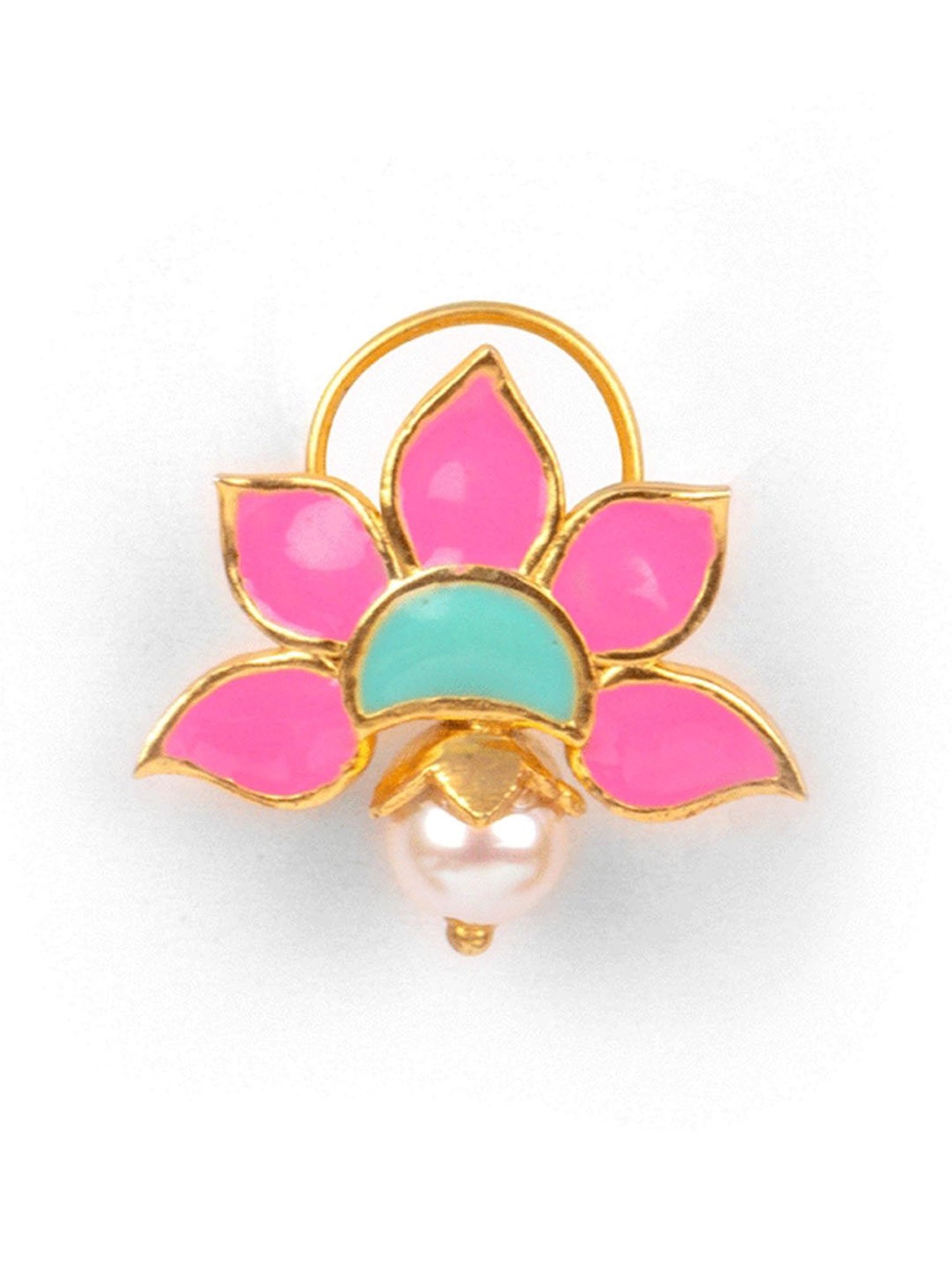 Zavya 92.5 Sterling Silver Floral Nosepin for Women