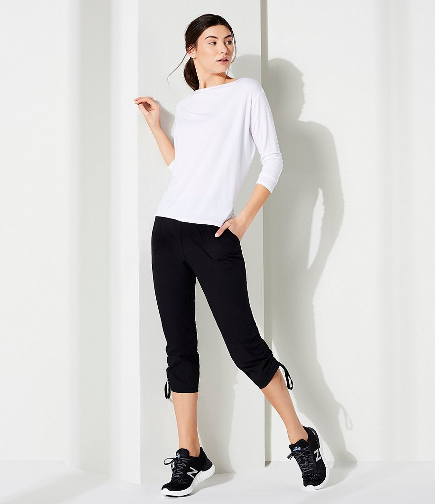 Kinesis Stretch Woven Side Drawstring Capri Pant