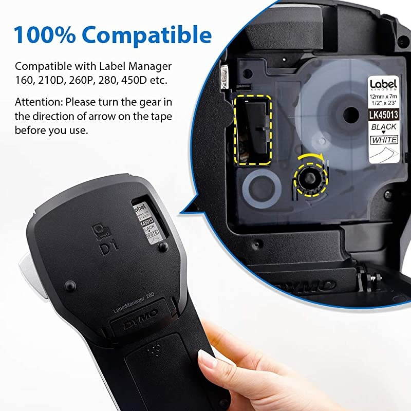 Compatible Label Tape Replacement for Brother Label Maker Tape TZe-251 TZe-151 TZe-451 TZe-651 24mm TZe Tape for P-Touch PT-D600 PT-P700 PTP750W PT2730 ( Clear, White, Yellow, Red, 4-Pack )