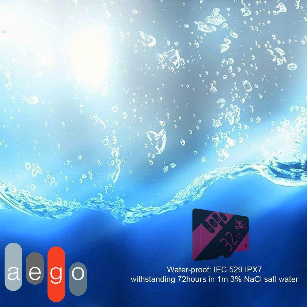 AEGO U3 microSD 32GB Action Camera UHS-III U3 Real Capacity with Free SD Adapter Ultra High Speed SDXC Memory Card (AEGO-U3-32GB)