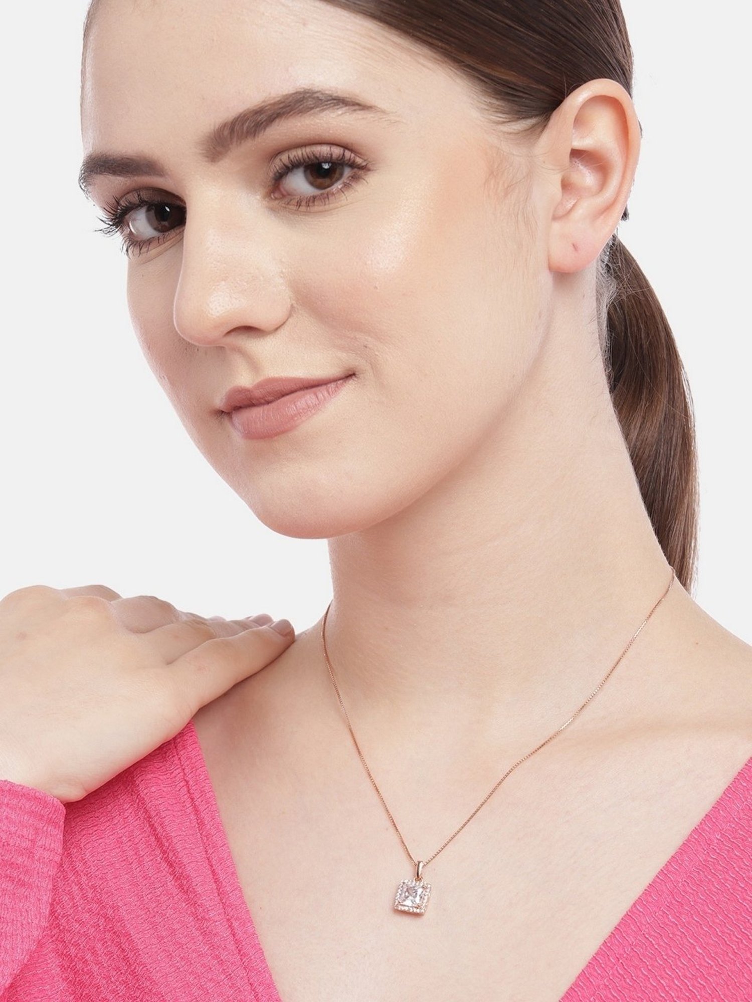 Silberry 925 Silver Solitaire Dream Pendant & Earrings