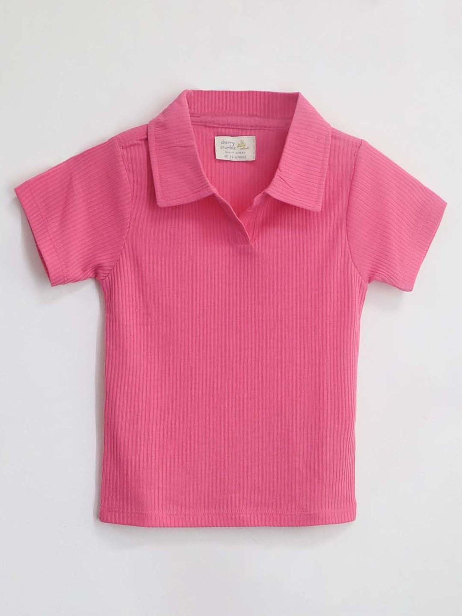 Cherry Crumble By Nitt Hyman Kids Pink Regular Fit T-Shirt