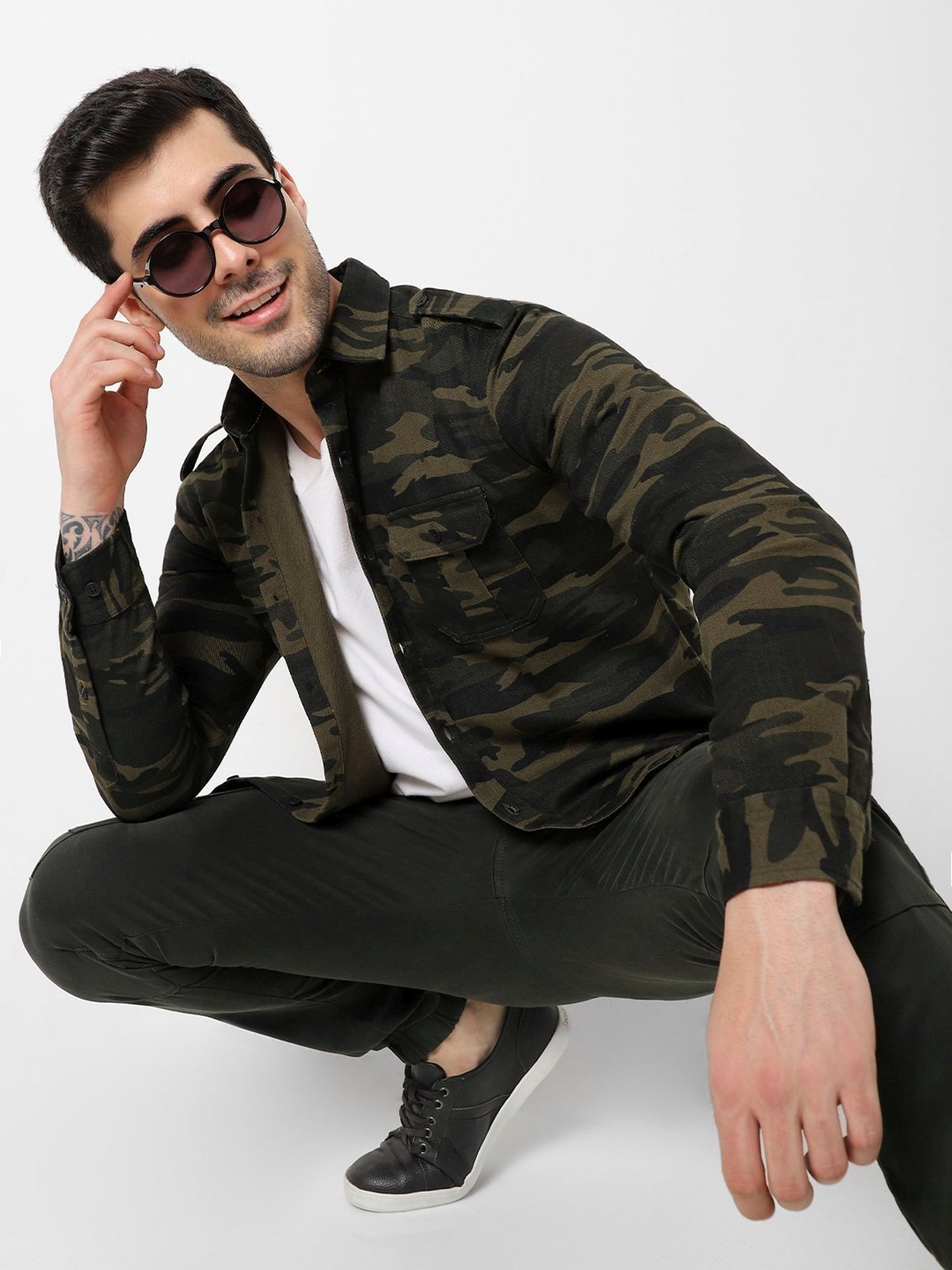 VASTRADO Multi Cotton Regular Fit Printed Shirt