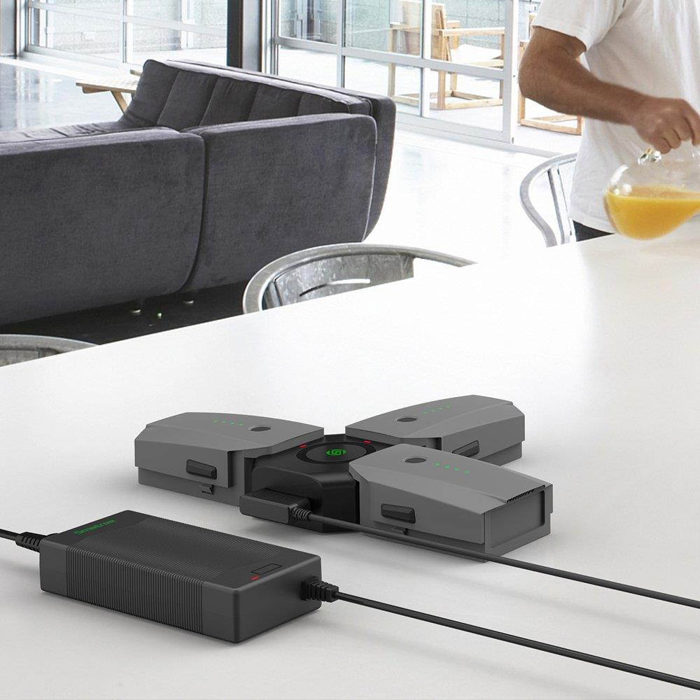 Smatree Battery Charger Compatible for Mavic Pro/Platinum,Mavic Pro Charge Hub with 80W Rapid Battery Power Adapter(Not fit for DJI Mavic 2 pro/2 Zoom)