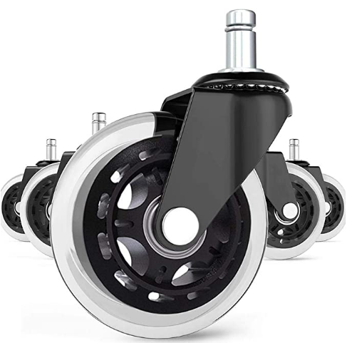 Rubber Chair Caster office chair wheel for hardwood floor and carpet a set of 5 replacement office chair cushions heavy duty office chair ball caster universal