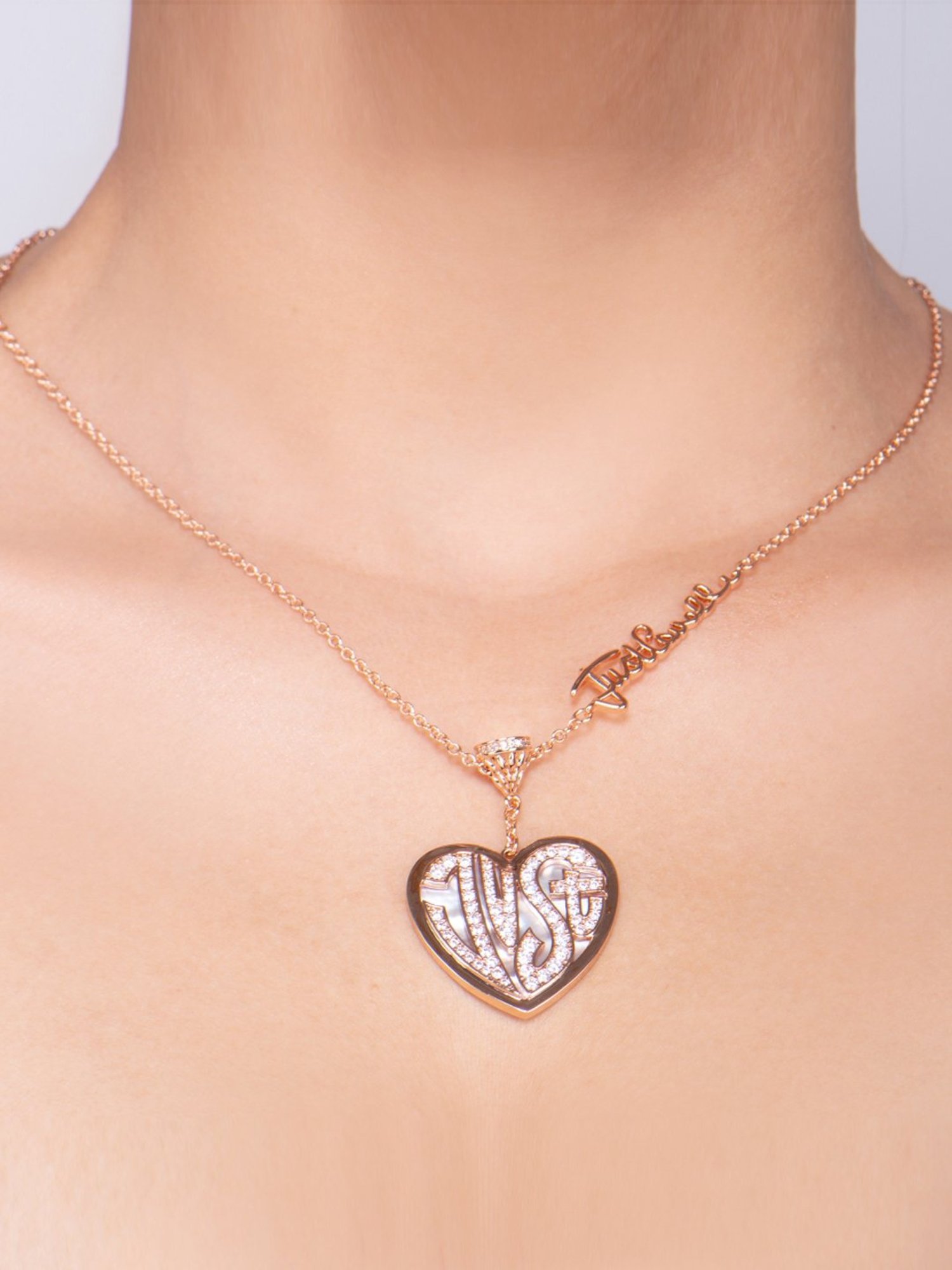 Just Cavalli Rose Gold Amore Rosa Princess Necklace