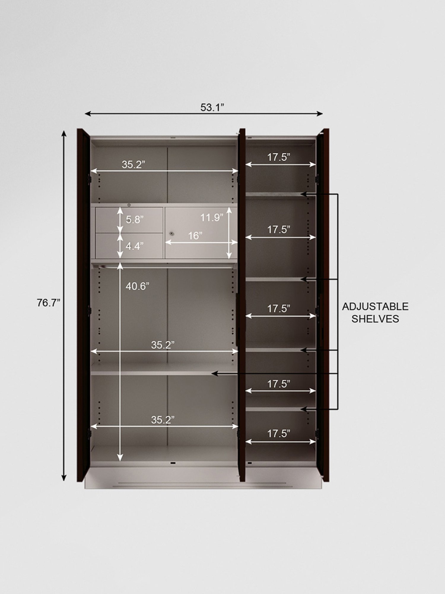 Home Basics 5 Dual Hook Chrome Plated Steel Over the Door Hanging Rack